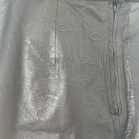 Real leather skirt - Picture 3 of 4